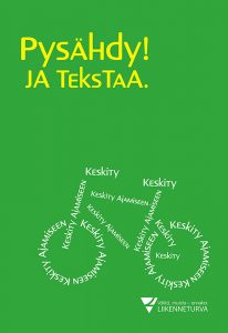 Sanalla Keskity ja lauseella Keskity ajamiseen on piirretty polkupyörä sivultapäin.